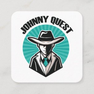 Johnny Quest Quadratische Visitenkarte
