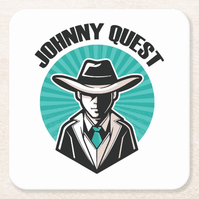 Johnny Quest Rechteckiger Pappuntersetzer (Vorderseite)