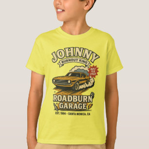 Johnny Roadburn - Retro Burnout Muscle Car T-Shirt