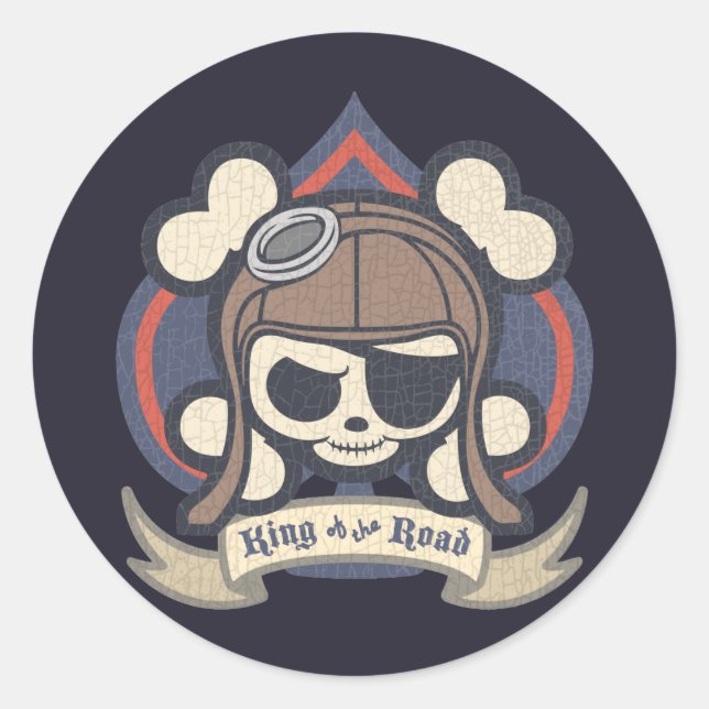 Johnny Spade Runder Aufkleber (Vorderseite)