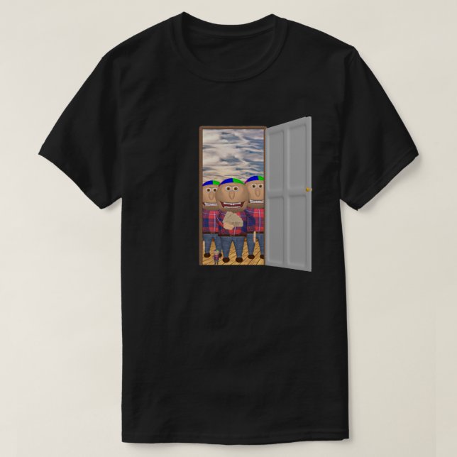 Johnnys Freunde an der Tür T-Shirt (Design vorne)