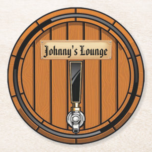 Johnny's Lounge Round Paper Untersetzer