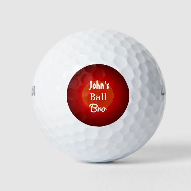 John's Ball Bro Text >Funny Golf Balls (Vorderseite)