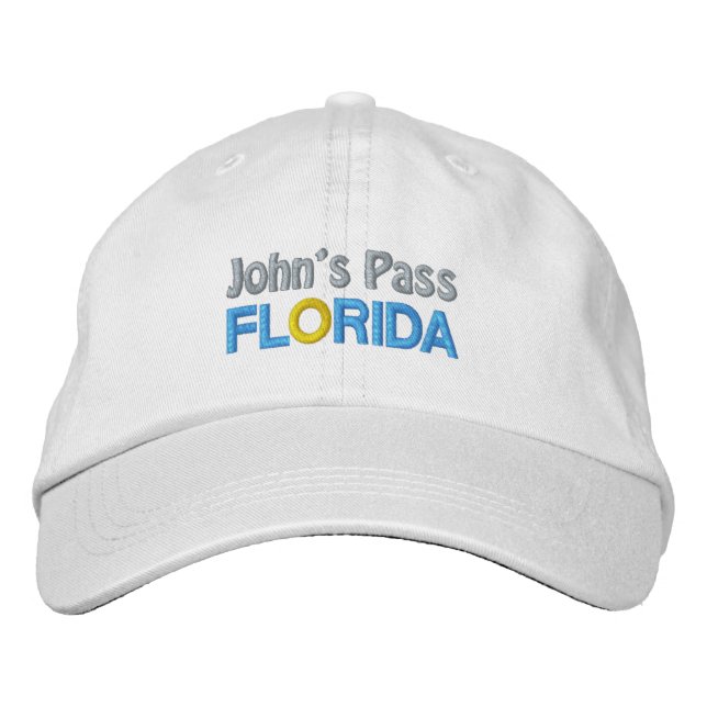 JOHN'S PASS BESTICKTE BASEBALLKAPPE (Vorderseite)