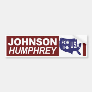 Johnson 1964 Humphrey für den USA-Autoaufkleber Autoaufkleber