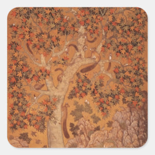 Johnson Album I, No.30 Eichhörnchen auf einem Flug Quadratischer Aufkleber