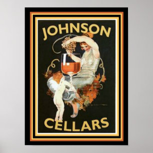 Johnson Cellars Vintage-Weinwerbung 12 x 16 Poster