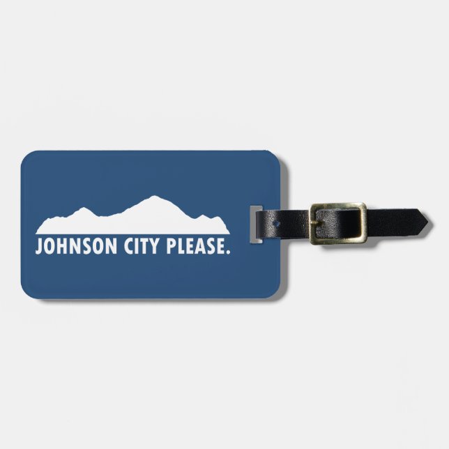Johnson City Tennessee Bitte Gepäckanhänger (Vorderseite horizontal)