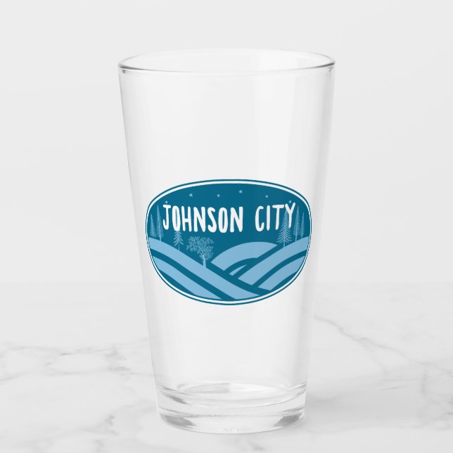 Johnson City Tennessee im Freien Glas (Vorderseite)