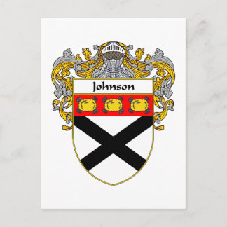 Johnson Coat of Arms (Mantled) Postkarte