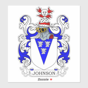 Johnson Familienwappen Aufkleber
