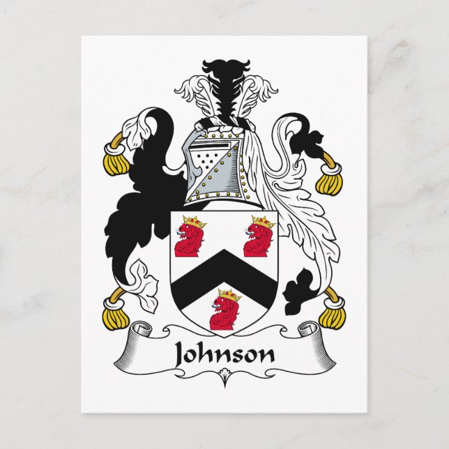 Johnson Familienwappen Postkarte (Vorderseite)