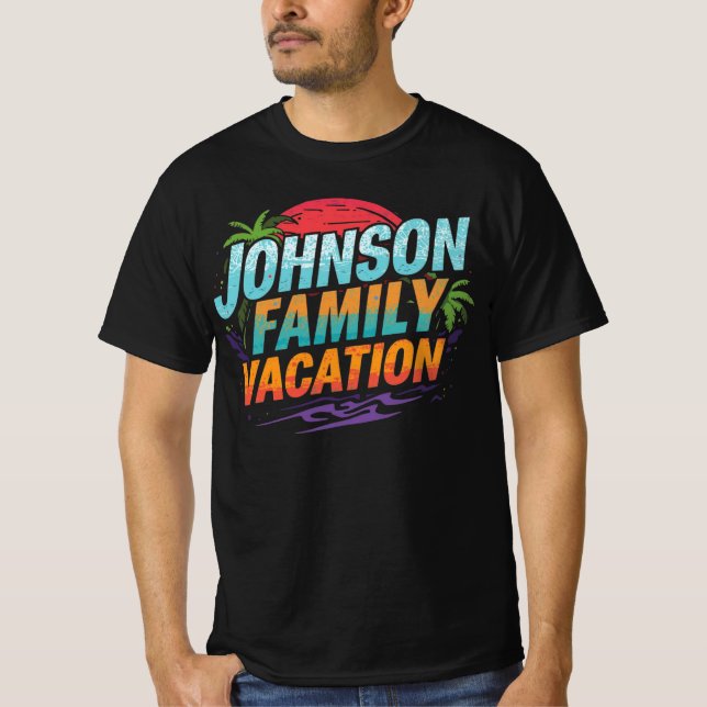 Johnson Family Vacation Custom Destination Travel T-Shirt (Vorderseite)