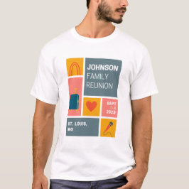 Johnson Family Wiedersehen Block Design T-Shirt