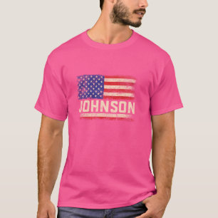Johnson Nachname Shirt Johnson Name American Flag