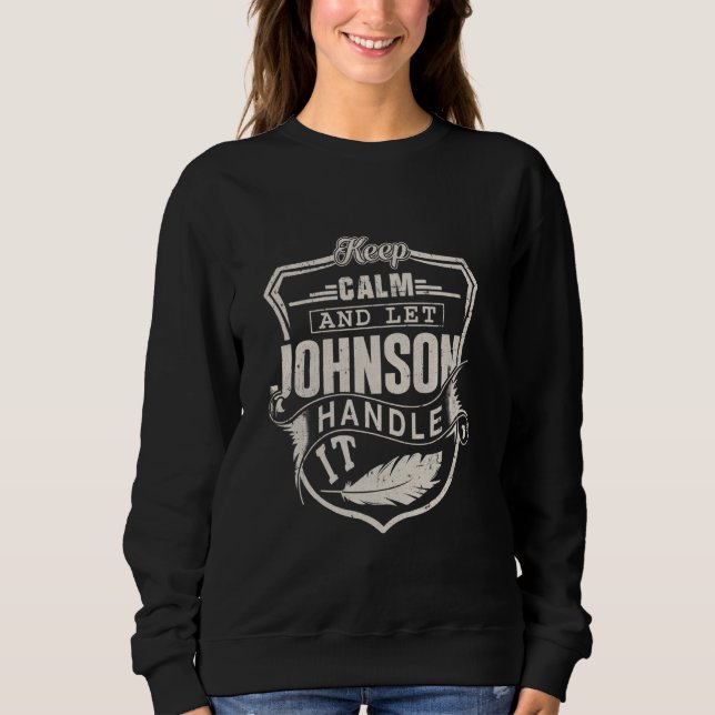 Johnson Nachname Shirt Johnson Name Birthday (Vorderseite)