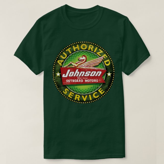 Johnson Seepferd Vintag Outboard Motors T-Shirt (Design vorne)