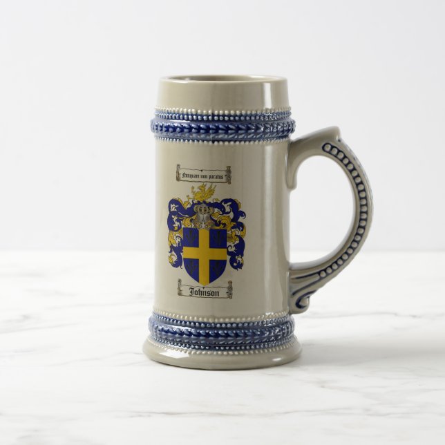 Johnson-Wappen Stein/Johnson-Wappen Stein Bierglas (Rechts)