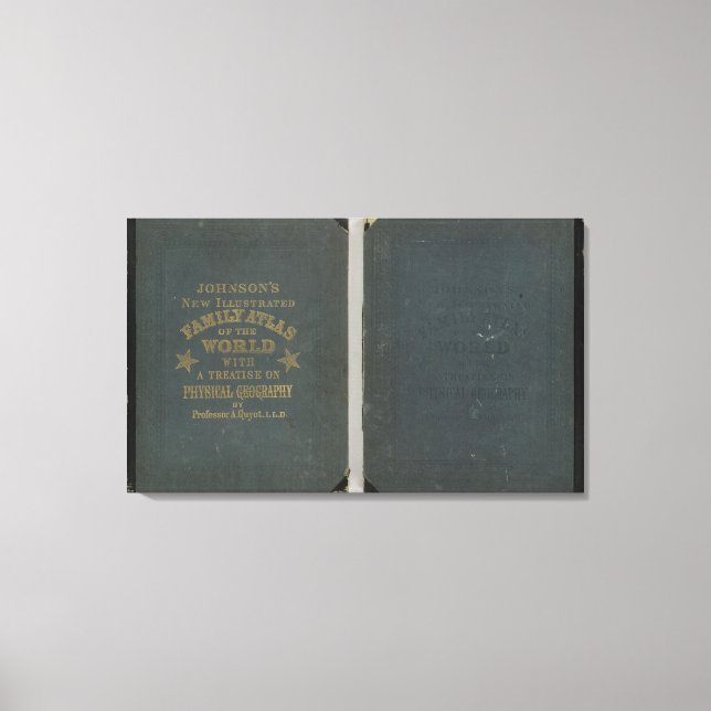 Johnsons neuer Illustrierter Familientatlas Leinwanddruck (Vorderseite)