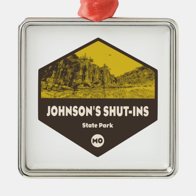 Johnsons Shut-Ins Staat Park Missouri Ornament Aus Metall (Vorne)