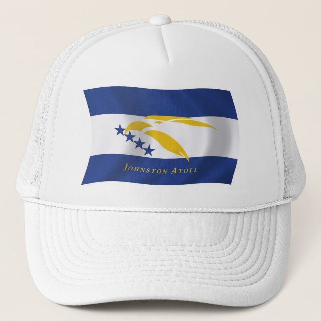 Johnston Atoll Flag Hat Truckerkappe (Vorderseite)