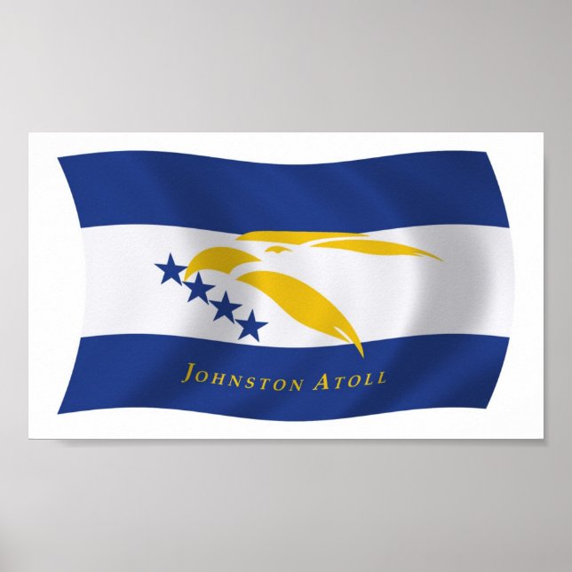 Johnston Atoll Flag Poster Print (Vorne)