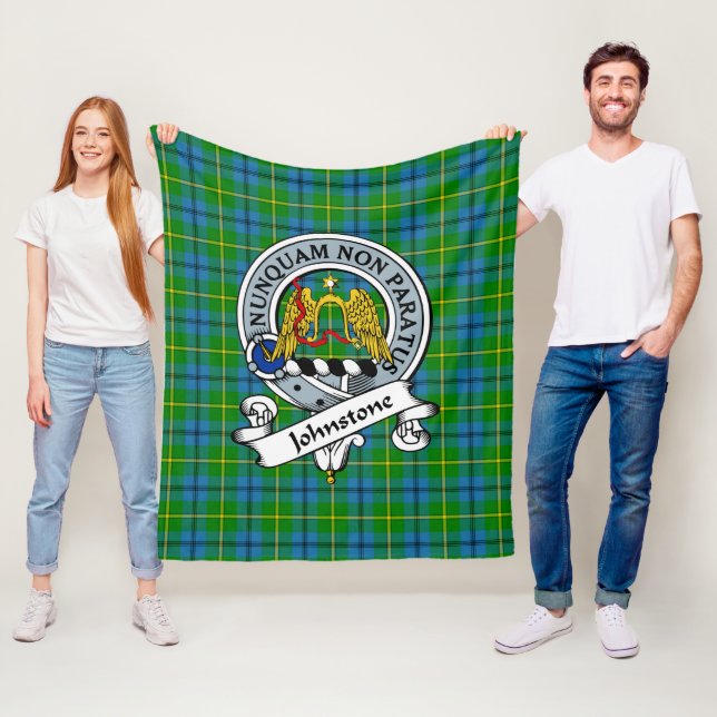 Johnston Clan Abzeichen Tartan Kariert Fleecedecke (Beispiel)