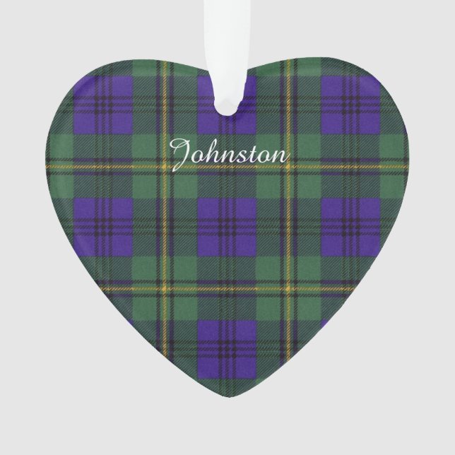 Johnston-Clan karierter schottischer Tartan Ornament (Vorderseite)