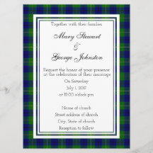 Johnston Scottish Wedding Einladung