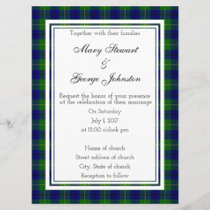 Johnston Scottish Wedding Einladung