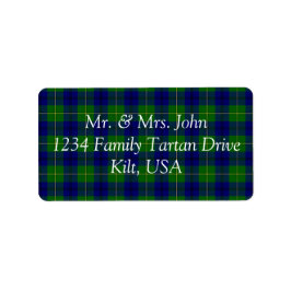 Johnston Tartan Label Adressaufkleber