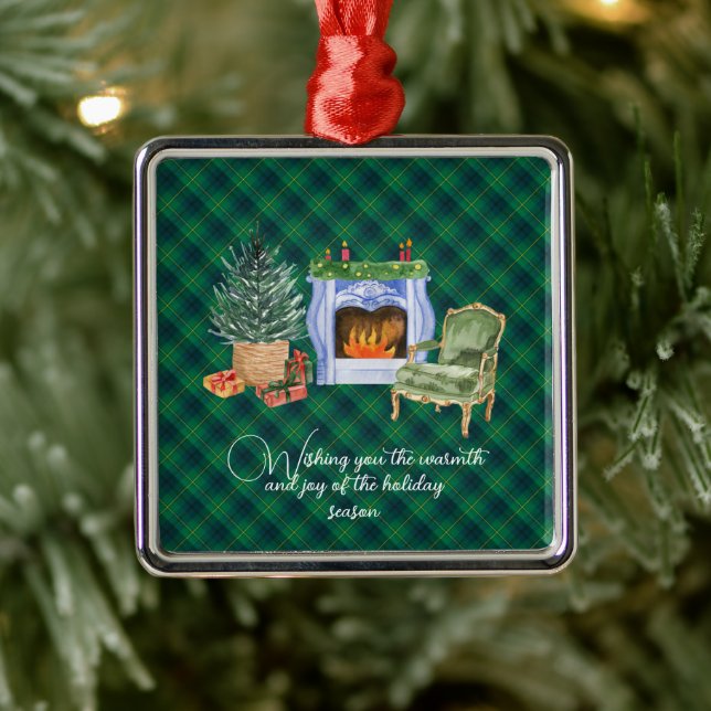 Johnstone Ancient Original Scottish Tartan Ornament Aus Metall (Baum)