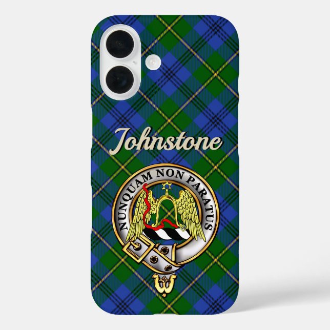 Johnstone Clan Abzeichen & Tartan iPhone / iPad Ge Case-Mate iPhone Hülle (Rückseite)