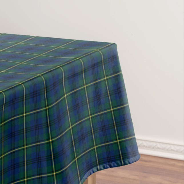 Johnstone Clan Blue, Green und Yellow Tartan Tischdecke (Beispiel)