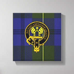 Johnstone Scottish Wappen und Tartan Canvas print Leinwanddruck