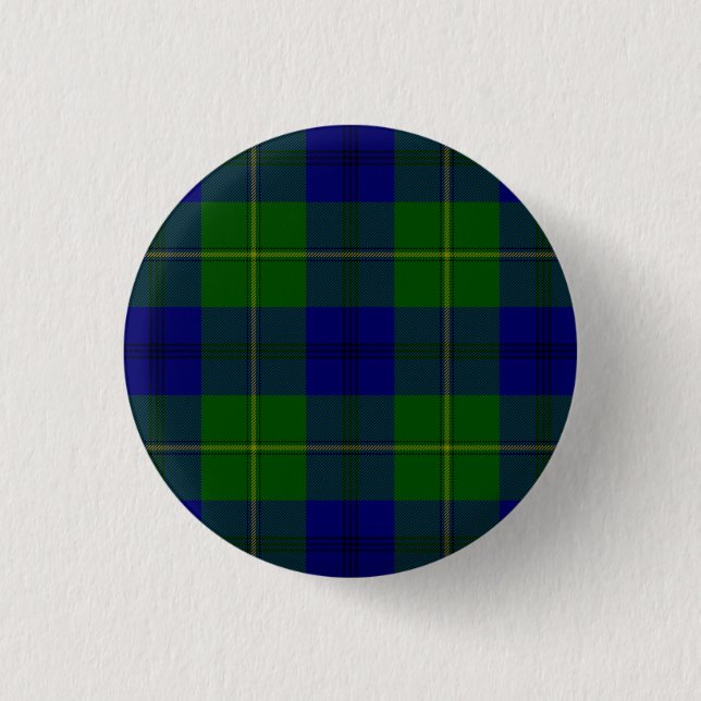 Johnstone tartan blue kariert button (Vorderseite)