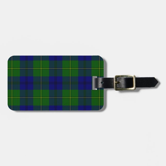Johnstone tartan blue kariert gepäckanhänger (Vorderseite horizontal)