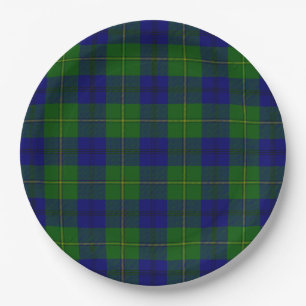 Johnstone tartan blue kariert pappteller
