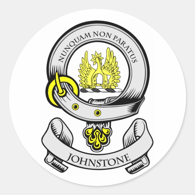JOHNSTONE-Wappen Runder Aufkleber (Vorderseite)