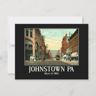 Johnstown PA Main St 1910er Jahre Postkarte