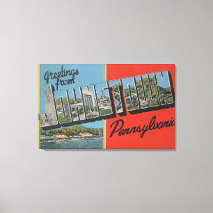 Johnstown, Pennsylvania - große Buchstabe-Szenen Leinwanddruck