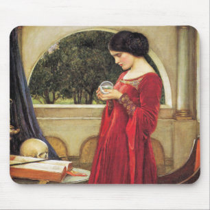 JohnWaterhouse - der Kristallball (Detail) Mousepad