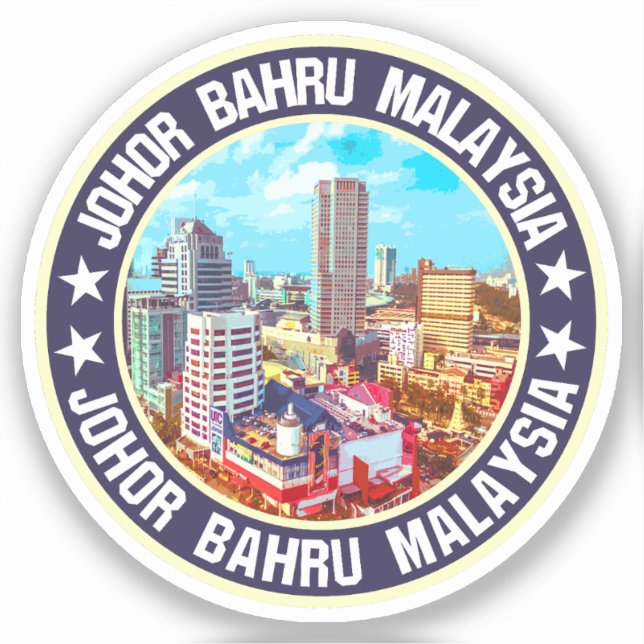 Johor Bahru Aufkleber (Vorderseite)