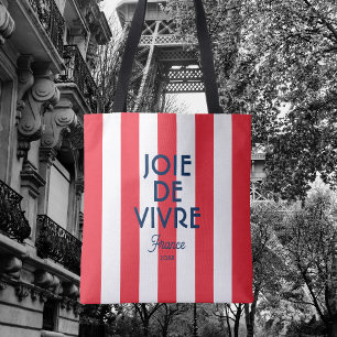 Joie De Vivre France Red Cabana Stripe Französisch
