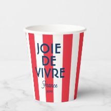 Joie De Vivre France Red Cabana Stripe Französisch