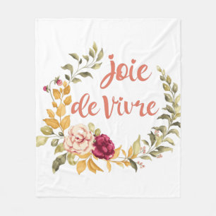 Joie de Vivre Französisches Sprichwort Fleecedecke
