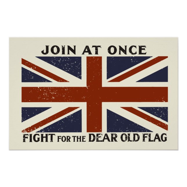 Join At Once - Fight For The Dear Old Flag Poster (Vorderseite)