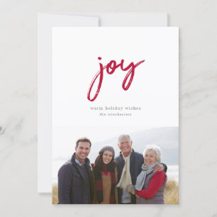 Join in Red Holiday Foto Card Feiertagskarte