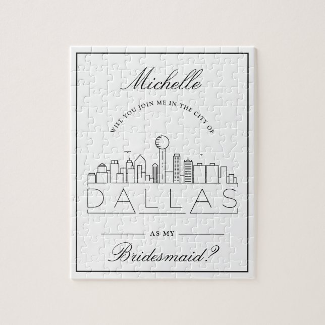 Join Me in Dallas Bridesmaid Anfrage Jigsaw Puzzle (Vertikal)