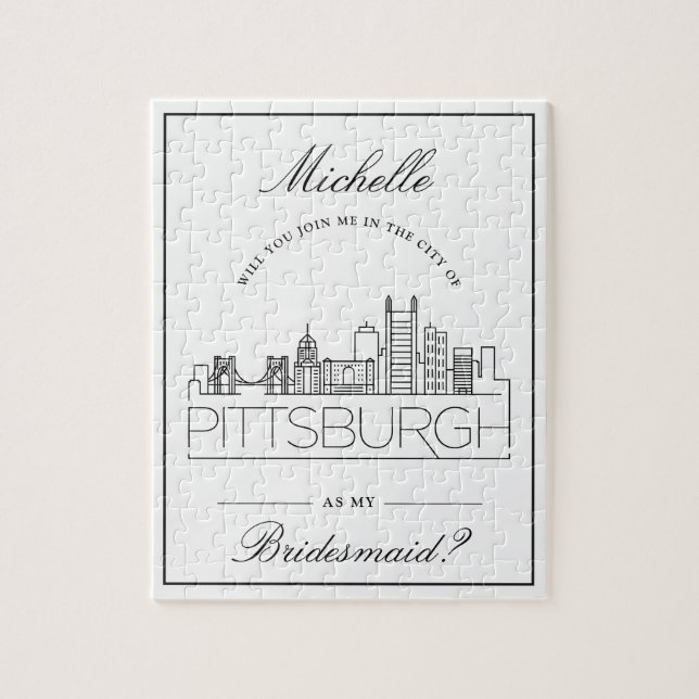 Join me in Pittsburgh! | Bridesmaid Request Jigsaw Puzzle (Vertikal)